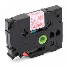Compatible Brother P-Touch TZe-122 Red on Clear