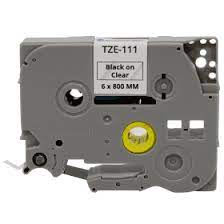 Compatible Brother P-Touch TZe-111 Black on Clear