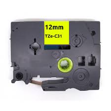 Compatible Brother P-Touch TZe-C31 Black on Fluorescent Yellow